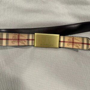 BURBERRY Haymarket Check Pattern Belt Size 32/80